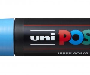 posca pc 17k marcador de pintura punta biselada de poliester 15mm ancho de trazo muy grueso tinta base al agua no permanente resistente a la luz color azul claro