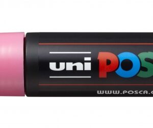 posca pc 17k marcador de pintura punta biselada de poliester 15mm ancho de trazo muy grueso tinta base al agua resistente a la luz color rosa