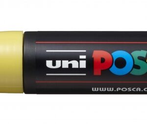 posca pc 17k marcador de pintura punta biselada de poliester 15mm ancho de trazo muy grueso tinta base al agua resistente a la luz no permanente color amarillo