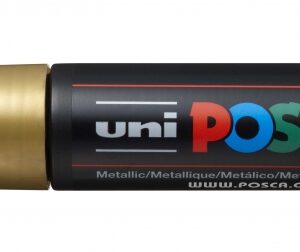 posca pc 17k marcador de pintura punta biselada de poliester 15mm linea muy gruesa tinta base al agua resistente a la luz color oro
