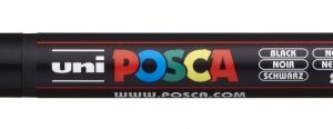 posca pcf 350 marcador de pintura punta acrilica estilo pincel tinta pigmentada base al agua resistente a la luz no permanente inodoro ideal para carteleria y decoracion color negro