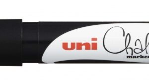 uni ball pwe 3ms marcador de tiza liquida punta conica 0.7mm borrado en humedo resistente a la lluvia color negro