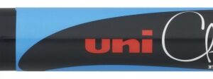 uni ball pwe 5m marcador de tiza liquida punta conica 1.8 2.5mm borrado en humedo resistente a la lluvia ideal para pizarras y vidrio color azul claro