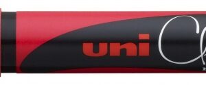 uni ball pwe 5m marcador de tiza liquida punta conica 1.8 2.5mm borrado en humedo resistente a la lluvia color rojo
