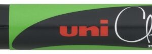 uni ball pwe 5m marcador de tiza liquida punta conica 1.8 2.5mm borrado en humedo resistente a la lluvia color verde
