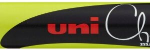 uni ball pwe 5m marcador de tiza liquida punta conica 1.8 2.5mm borrado en humedo resistente a la lluvia y exteriores color amarillo