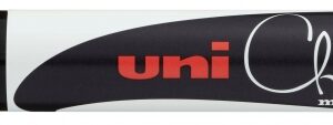 uni ball pwe 5m marcador de tiza liquida punta conica 1.8 2.5mm borrado en humedo resistente a la lluvia color blanco