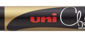 uni ball pwe 5m marcador de tiza liquida punta conica 1.8 2.5mm borrado en humedo resistente a la lluvia y exteriores color oro