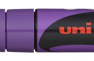 uni ball pwe 8k marcador de tiza liquida punta biselada 8mm borrado en humedo resistente a la lluvia color violeta