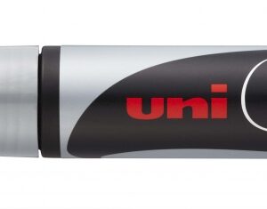 uni ball pwe 17k marcador de tiza liquida punta biselada 15mm borrado en humedo resistente a la lluvia color plata