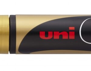 uni ball pwe 17k marcador de tiza liquida punta biselada 15mm borrado en humedo resistente a la lluvia color oro