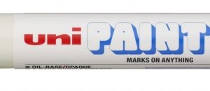 uni ball px 20 paint marker marcador de pintura punta acrilica de bala 2.2 2.8mm permanente en todas las superficies resistente a luz y agua color azul claro