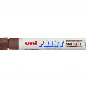 uni ball px 20 paint marker marcador de pintura punta acrilica de bala 2.2 2.8mm permanente en todas las superficies resistente a luz y agua cuerpo de aluminio color marrón