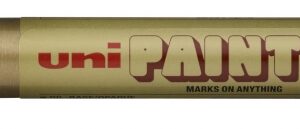 uni ball px 20 paint marker marcador de pintura punta acrilica de bala 2.2 2.8mm permanente en todas las superficies resistente a luz y agua color oro