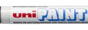 uni ball px 21 paint marker marcador de pintura punta acrilica de bala 0.8 1.2mm permanente en todas las superficies resistente a luz y agua cuerpo de aluminio color negro