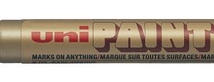uni ball px 21 paint marker marcador de pintura punta acrilica de bala 0.8 1.2mm permanente en todas las superficies resistente a luz y agua cuerpo de aluminio color oro