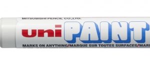 uni ball px 21 marcador de pintura punta acrilica de bala 0.8 1.2mm cuerpo de aluminio tinta resistente a luz y agua color blanco