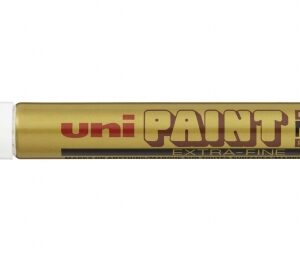 uni ball px 203 marcador de pintura punta acrilica 1mm permanente en todas las superficies resistente a luz y agua color oro