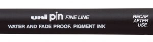 uni ball pincs1 200 rotulador calibrado punta poliacetal trazo chisel tinta pigmentada resistente al agua y luz color negro