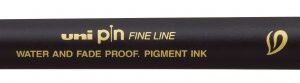 uni ball uni pin 500 rotulador calibrado brush extra fino punta poliacetal tinta pigmentada resistente al agua y luz color negro