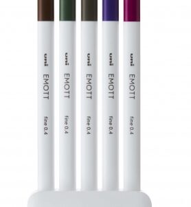 uni ball pem sy set nº3 emott vintage colors pack de 5 rotuladores de linea fina punta 0.4mm tinta a base de agua diseño innovador ancho de linea constante colores surtidos