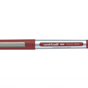 uni ball eye micro ub 150 boligrafo de tinta liquida punta de bola 0.5mm tinta resistente al agua y luz sistema de control de tinta ventana de nivel de tinta color rojo