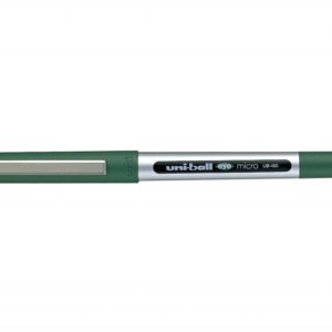 uni ball eye micro ub 150 boligrafo de tinta liquida punta de bola 0.5mm tinta resistente al agua y luz sistema de control de tinta color verde