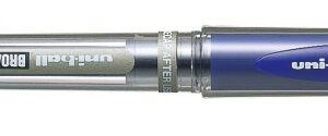 uni ball signo broad um 153 roller de tinta gel punta de bola 1mm trazo estilografico sujecion de caucho color azul