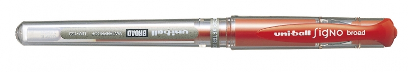 uni ball signo broad um 153 roller de tinta gel punta de bola 1mm sujecion de caucho color rojo