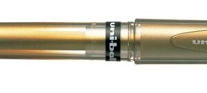 uni ball signo broad um 153 roller de tinta gel punta de bola 1mm trazo estilo pluma sujecion de caucho color oro