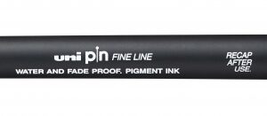 uni ball pin003 rotulador calibrado punta poliacetal 0.03mm tinta pigmentada resistente al agua y luz color negro