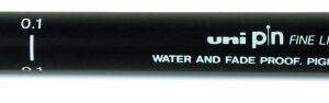 uni ball pin01 200(s) rotulador calibrado punta poliacetal 0.1mm tinta pigmentada resistente al agua y luz color negro