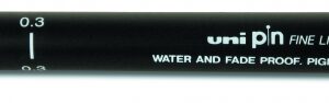 uni ball pin03 200(s) rotulador calibrado punta poliacetal 0.3mm ancho de trazo 0.3mm tinta resistente al agua y luz color negro