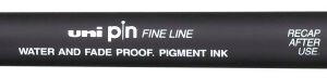 uni ball pin04 200(s) rotulador calibrado punta poliacetal 0.4mm tinta pigmentada resistente al agua y luz color negro