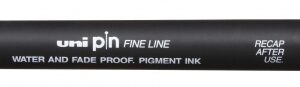 uni ball pin rotulador calibrado 06 punta poliacetal 0.6mm tinta resistente al agua y luz color negro