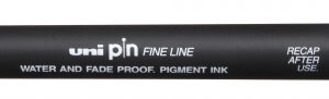 uni ball pin07 200(s) rotulador calibrado punta poliacetal 0.7mm tinta pigmentada resistente al agua y luz trazo nitido y suave color negro