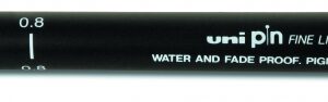 uni ball pin08 200(s) rotulador calibrado punta poliacetal 0.8mm ancho de trazo 0.8mm tinta resistente al agua y luz color negro