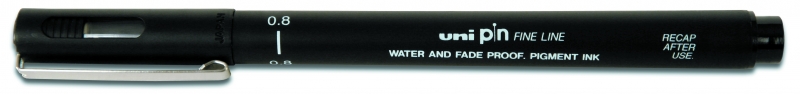uni ball pin08 200(s) rotulador calibrado punta poliacetal 0.8mm ancho de trazo 0.8mm tinta resistente al agua y luz color negro