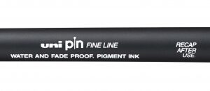 uni ball pinbr 200 rotulador calibrado punta poliacetal brush tinta pigmentada resistente al agua y luz color negro