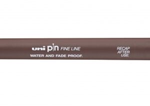 uni ball pin01 200 rotulador calibrado punta poliacetal 0.1mm tinta pigmentada resistente al agua y luz color sepia