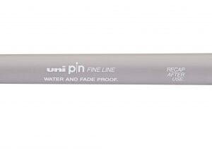 uni ball pin01 200 rotulador calibrado punta poliacetal 0.1mm tinta pigmentada resistente al agua y luz color gris claro