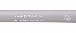 uni ball pin05 200 rotulador calibrado punta poliacetal 0.5mm tinta pigmentada resistente al agua y luz color gris claro