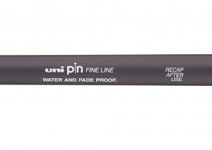 uni ball pin 01 200 rotulador calibrado punta poliacetal ancho de trazo 0.1mm tinta pigmentada resistente al agua y luz color gris oscuro