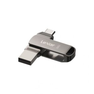 lexar d400 jumpdrive dual drive memoria usb 3.1 type c 64gb transferencia entre usb type c y type a velocidades hasta 130mb/s diseño metalico giratorio color gris