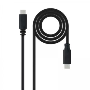 nanocable cable usb 2.0 3a tipo usb c/m usb c/m 1.5m color negro