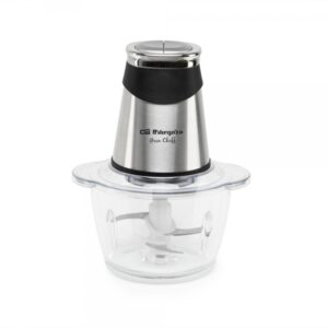 orbegozo mc 4650 picadora de alimentos 500w recipiente de cristal con capacidad 1.2l 4 cuchillas de acero inoxidable y 2 niveles de potencia apta para picar hielo
