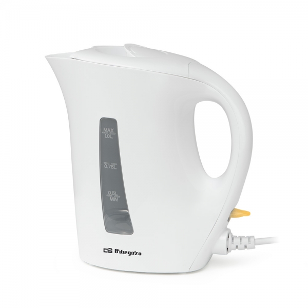orbegozo kt 4150 hervidor de agua 1l 1200w libre de bpa asa de tacto frio apagado automatico indicador de nivel de agua facil limpieza