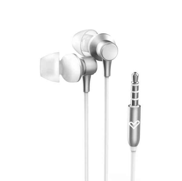 energy sistem metallized auriculares con cable microfono integrado control de volumen color blanco