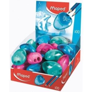 maped i gloo sacapuntas de 2 orificios con deposito de gran capacidad forma ergonomica colores surtidos