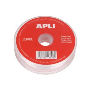 apli bobina de cuerda de nylon alta calidad resistente y duradero ideal para bricolaje, jardineria y manualidades color transparente